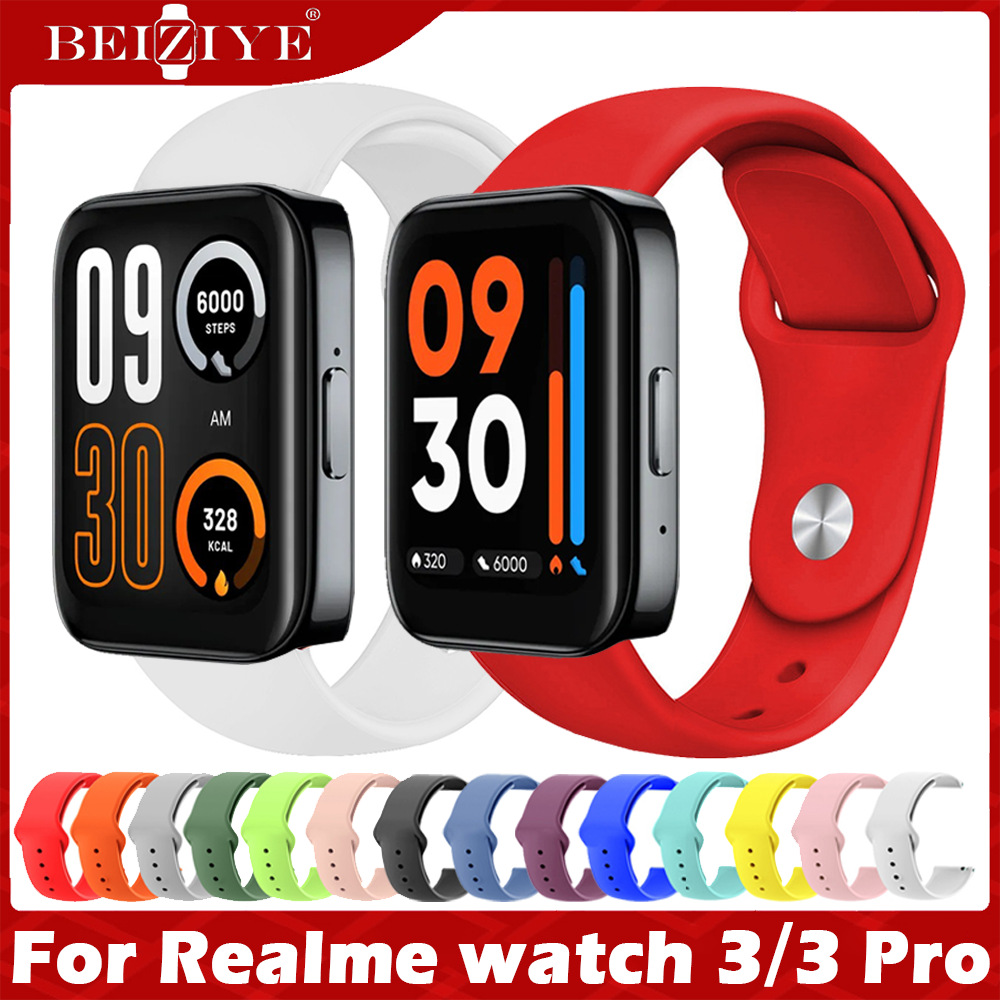 Đồng hồ đeo tay thể thao Silicone Realme watch 3 dây đeo Đồng hồ đeo tay thông minh Đồng hồ đeo tay Realme watch 3 Pro Đồng hồ đeo tay thông minh Đồng hồ đeo tay thay thế Phụ kiện