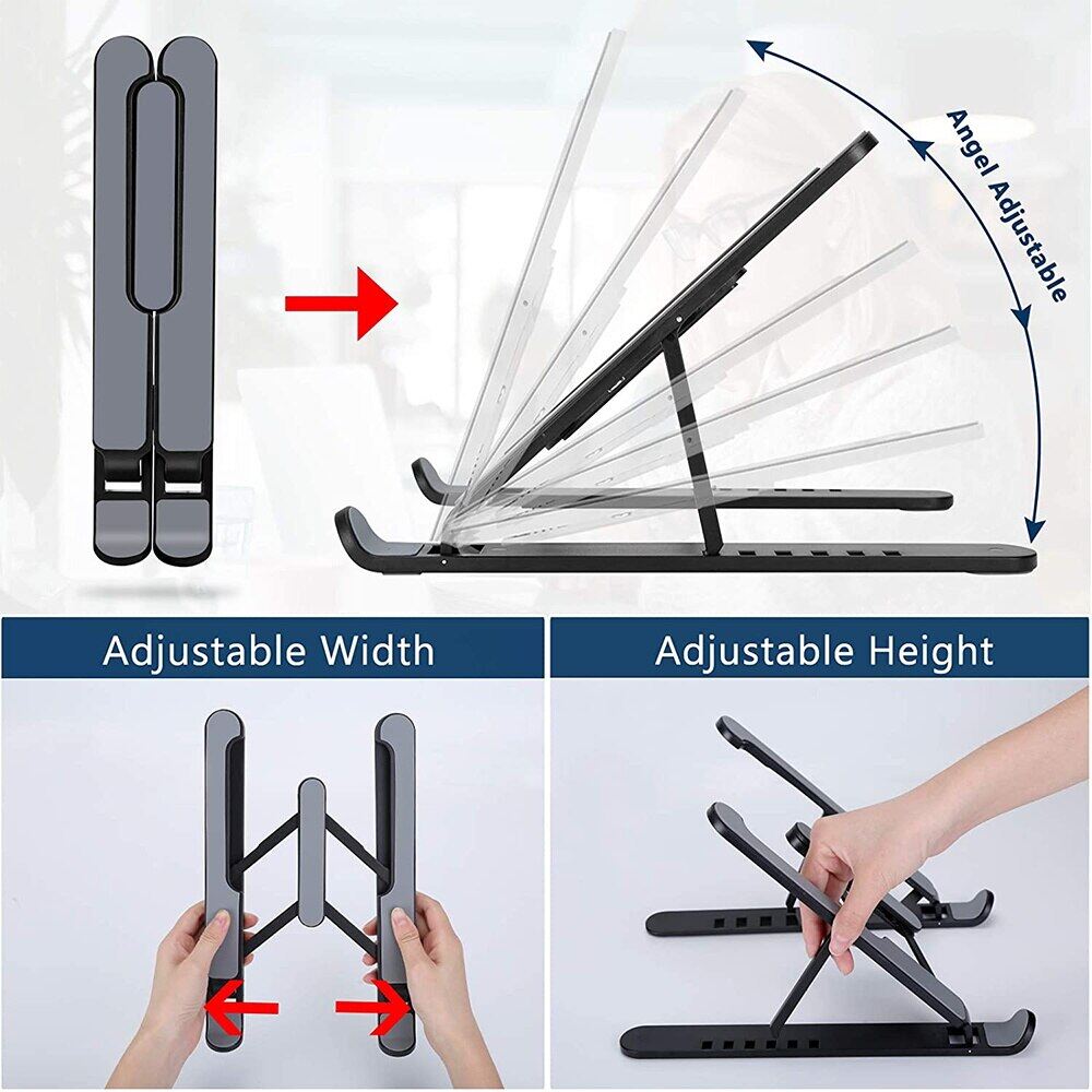 [HOT Y&] Foldable Laptop Stand Portable Notebook Support Base Holder Adjustable Riser Cooling Bracket for Laptop & Tablet Accessories