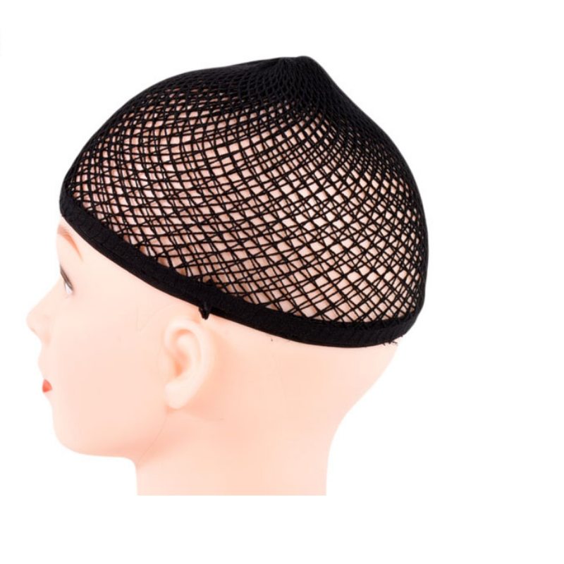 BEAUTYBIGBANG 1 Pcs Black Mesh Elastic Nylon dome Wig Caps Easier Sew in Hair Stretchable Weaving Cap Breathable Mesh Net Hairnet
