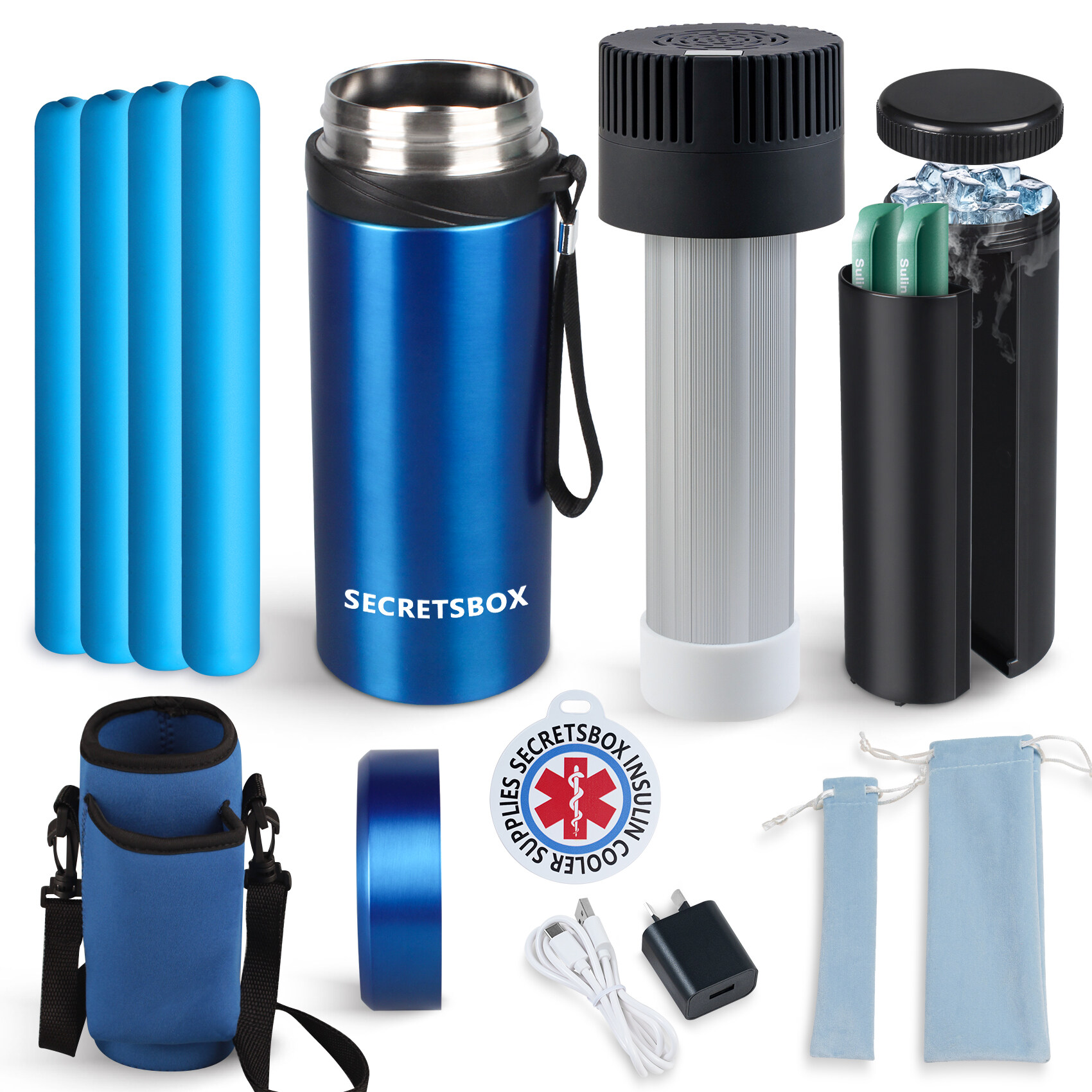 TSA Approved Insulin Cooler Travel case AUTO Shut Off Insulin Pen