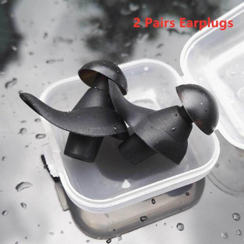 2 Pairs Ear Plugs Waterproof Earplugs Water Sports Swimming Diving Adult Ear Protector