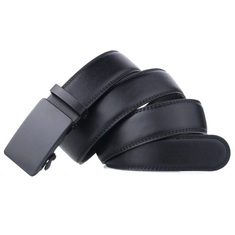 Men 39;s Automatic Buckle Belt Slide Buckle Business Casual Leather Belt Creative Design Style Fashion Trend Belt High Quality