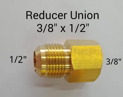 [ 3/8" x 1/2" ] Brass Copper Reducing Union / Conversion Adaptor