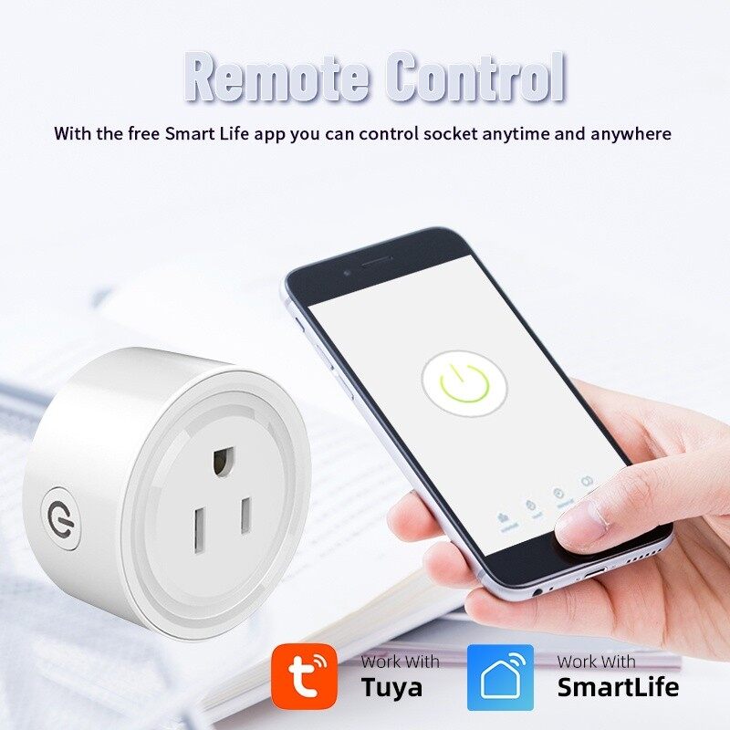 【Wholesale】AUBESS Ổ Cắm Thông Minh Ổ Cắm Thông Minh Tuya Tiêu Chuẩn Mỹ Ổ Cắm Thông Minh WiFi Bộ Chuyển Đổi Phích Cắm Điều Hòa Không Khí 10/16/20A Điều Khiển Bằng Giọng Nói Tự Động Bật/Tắt Hẹn Giờ Tuya AlexaSiri GoogleGoogle Home IFTTT ECHO