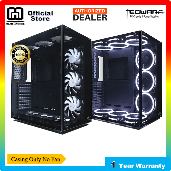 Tecware VXR TG Premium Dual Chamber ATX 2 Side Tempered Glass Gaming ...