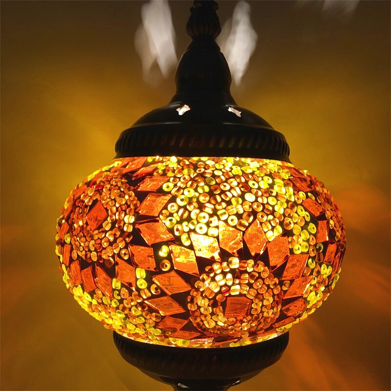 Mediterranean Deco Turkish Mosaic Wall Lamp Handcrafted Mosaic Glass Wall Light for Bedroom Living Room