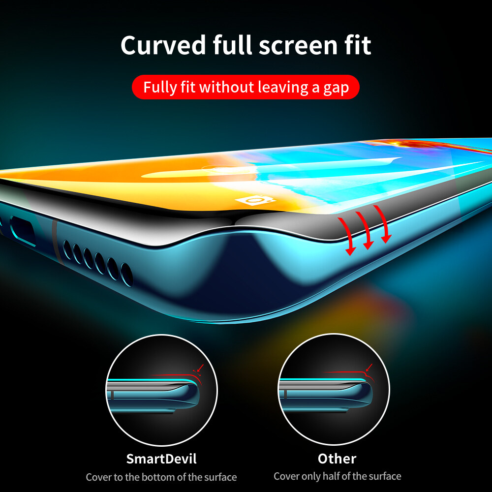 SmartDevil Miếng Bảo Vệ Màn Hình Cho Huawei Mate 50 Pro Mate 30 Pro Honor Magic 6 Pro Magic 5 Pro Honor 200 Pro 300 Pro Mate 40 Mate 60 Pro P30 Pro P60 Pro P50 P40 Pro P20 Huawei Nova 10 Pro Nova 9 Nova 8 Honor 90 Pro 80 Pro 70/60/50 Magic 4 3 miếng Dán