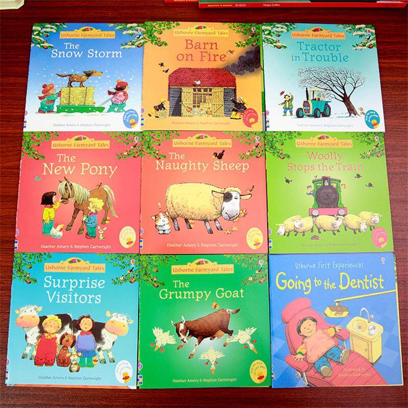 10 Books 10 Books Random 4 Books 15X15cm Usborne Picture Books Children Baby English Farmyard Tales Series Farm Story Book