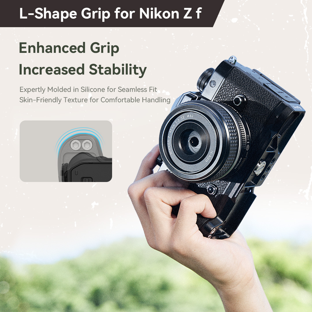 SmallRig ZF Camera Cage L-Shape Bracket Wooden Handle cho Nikon Z f 4262 / 4261 / 4801
