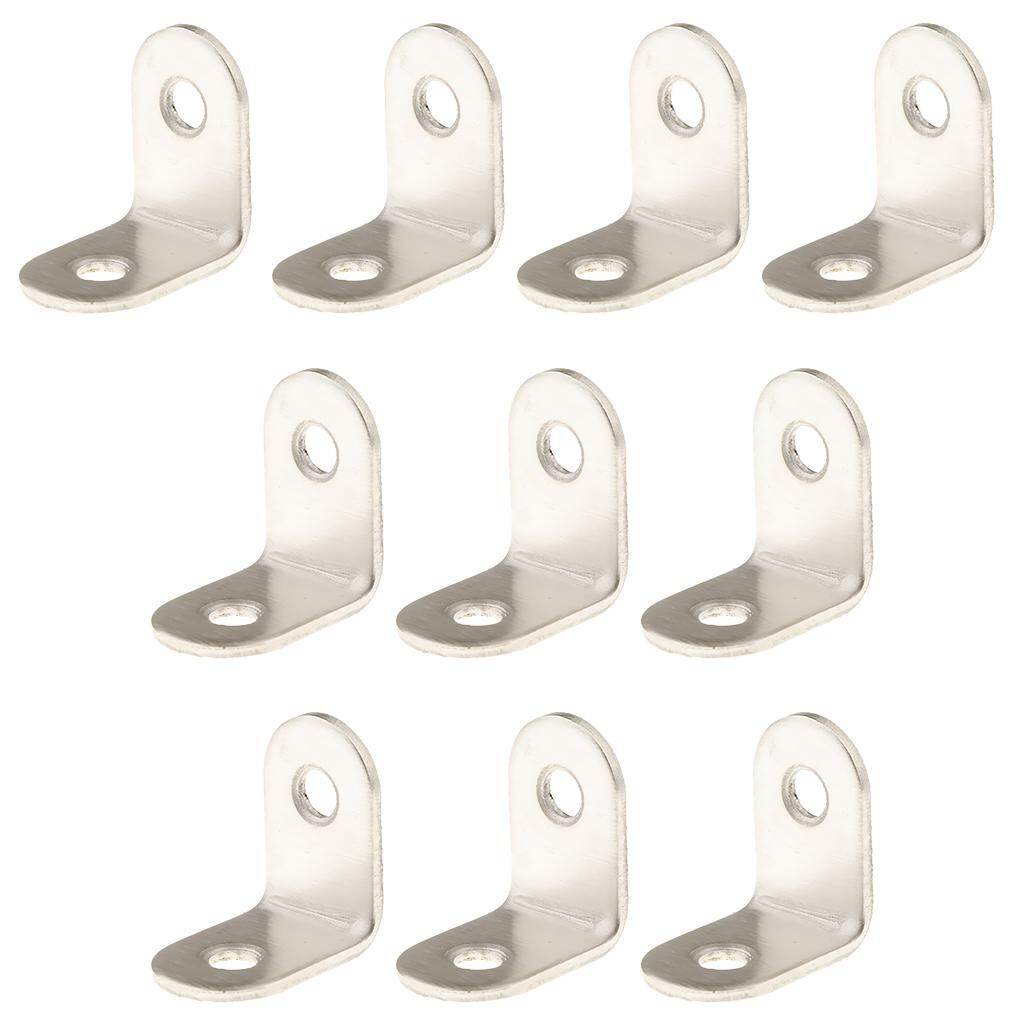 Loviver Steel Heavy Duty L Corner Brace Joint Angle Bracket, Shelf Bracket Wall Hanging Angle Bracket, Pack of 10