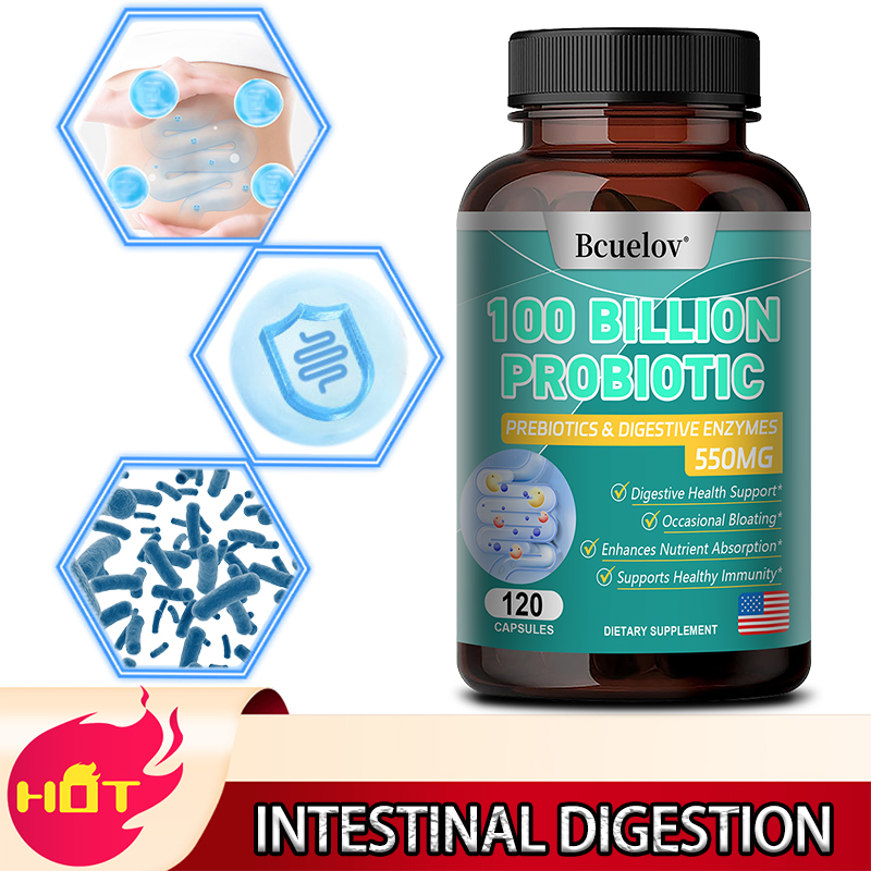 Probiotics 100 Billion CFU - Digestive & Immune Health, 120 Capsules, All Natural 8 thumbnail image