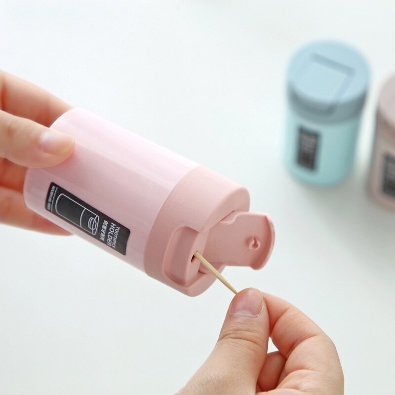 Creative Toothpick Box Dispenser Flip Cover Portable Toothpick Storage Boxes Holder Kitchen Organizer