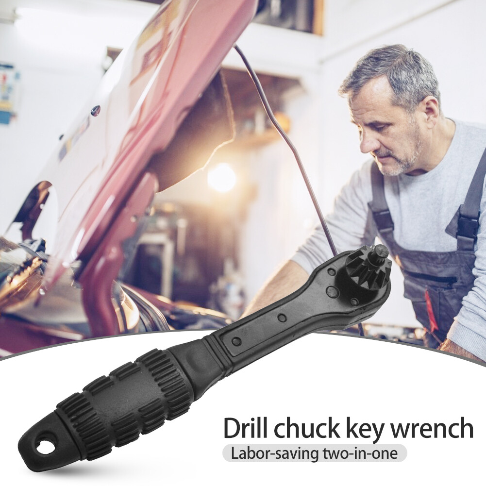 2 in 1 Drill Chuck Key Wrench Multifunction Hand Drill Ratchet Spanner Tool