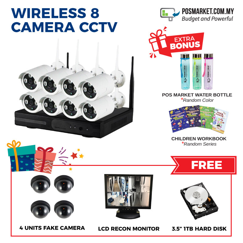 8CH Wireless CCTV Complete Set Security Camera IP Camera WiFi Home CCTV