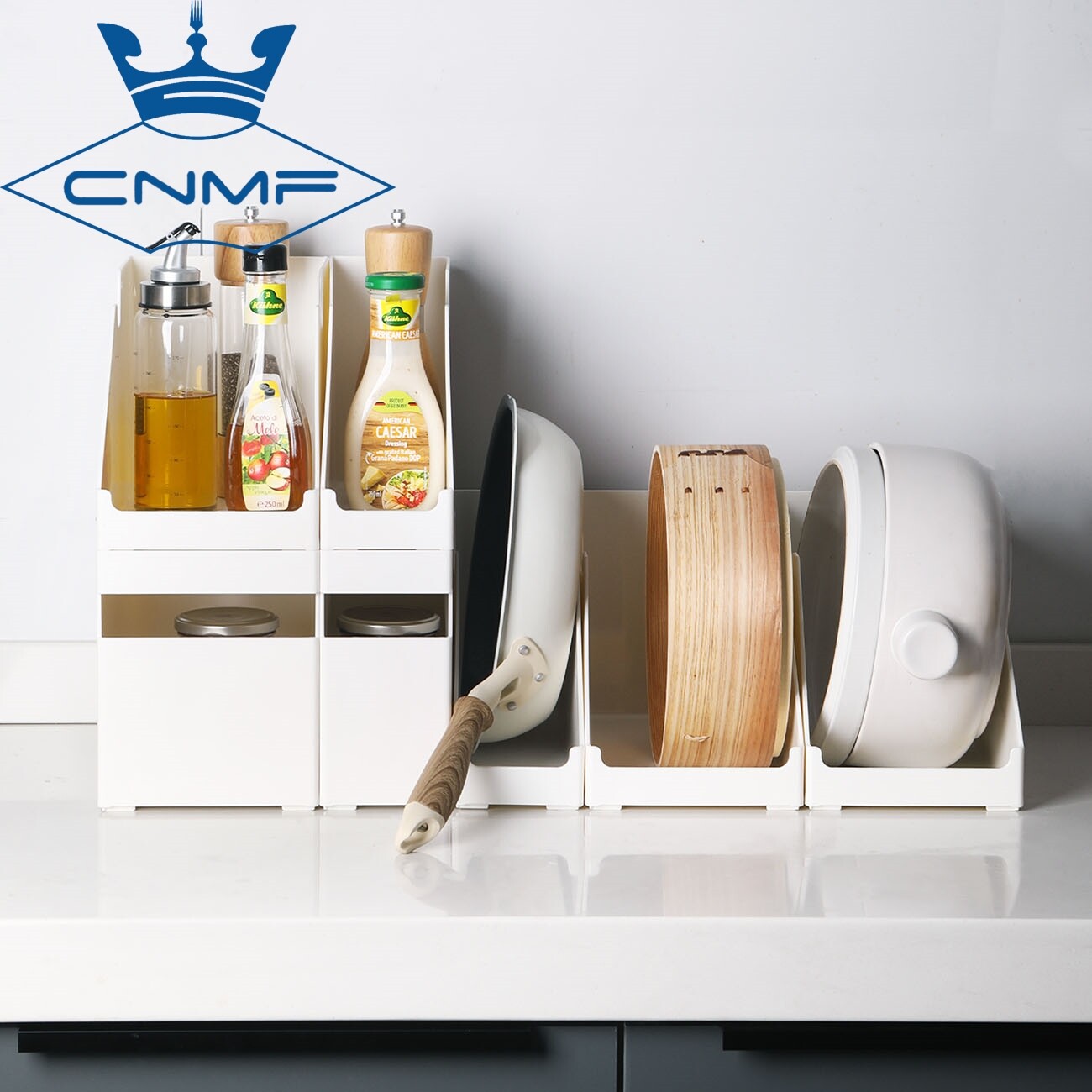 CNMF ABS Plastic Storage Box Cabinet Storagr Basket Kitchen Cupboard Organizer Desktop Debris Sorting Rack