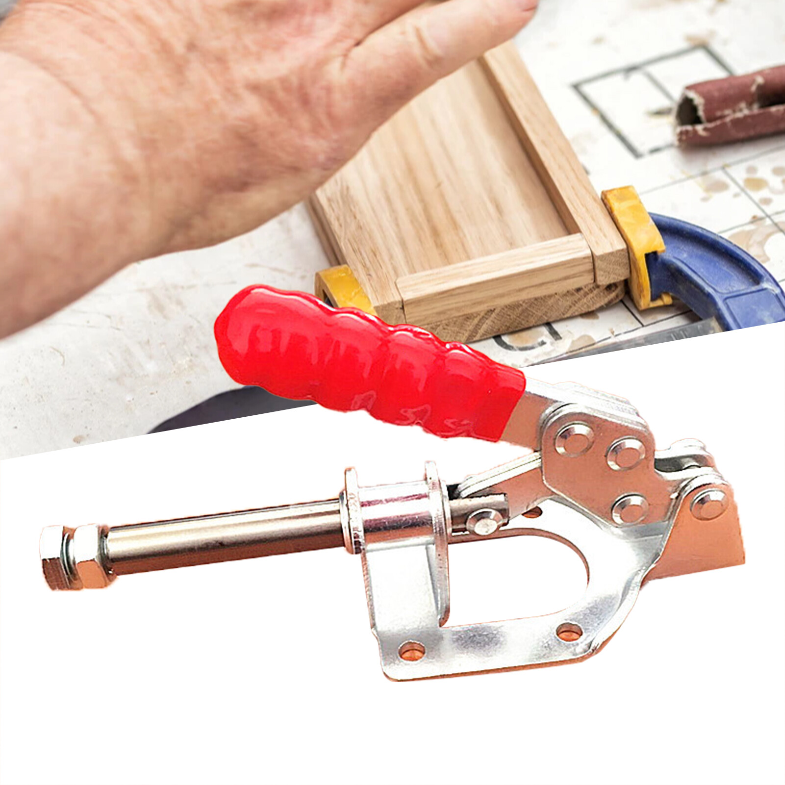 GH-302-FM Push Pull Type Toggle Clamp Anti-slip Hand Tools Sturdy Adjustable Quick Release Clamp for Woodworking