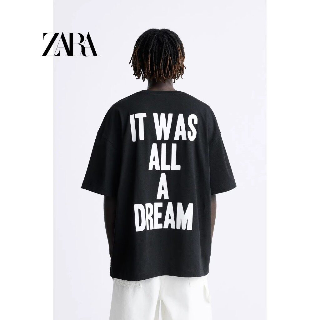 Zara's new men's printed short sleeved casual t-shirt 2160302 800