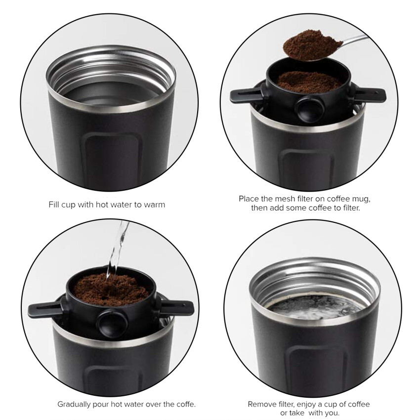 Bộ Lọc Cà Phê Bằng Inox, Giá Để Cốc Lọc Cà Phê Tái Sử Dụng, Bộ Lọc Cà Phê Vĩnh Viễn, Có Thể Dùng Để Lọc Cà Phê Và Trà