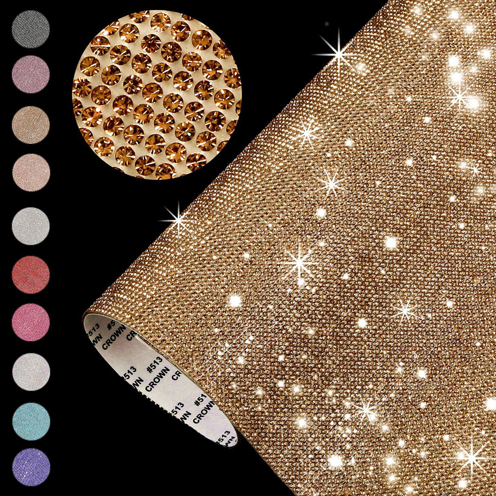 Car Home Decor Decoration Party Bling Paster Rhinestone Sheet Crystal Sticker Glitter Trim Applique