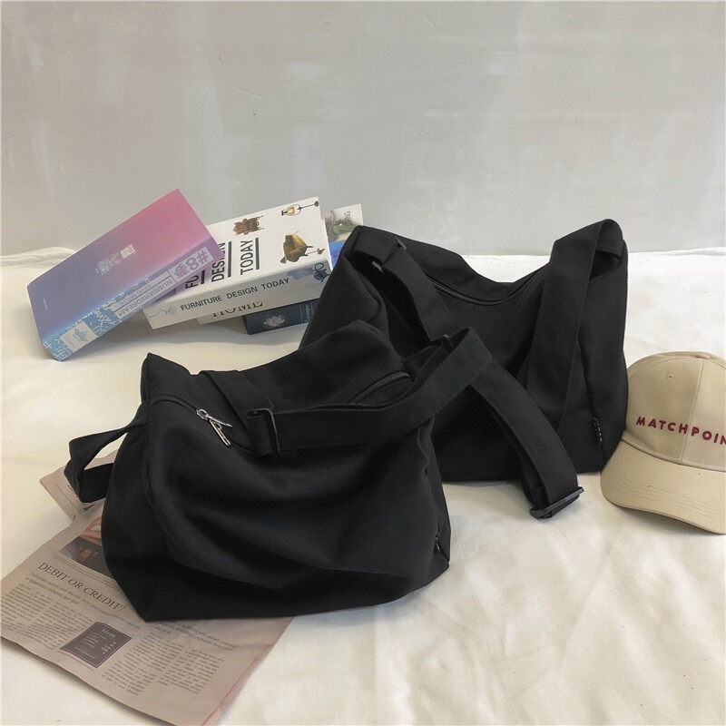 NALLCHEER Women's shoulder bag crossbody bag canvas bag Korean version of the cloth bag large capacity leisure crossbody bag