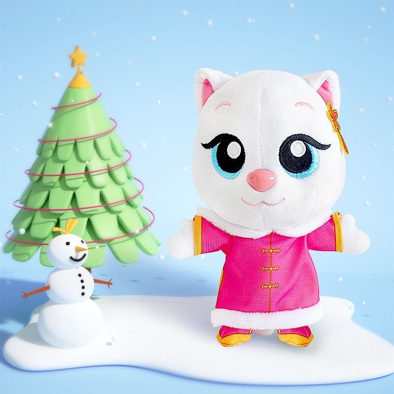 DearToy 18cm Talking Tom Cat Family Children's Plush Toy Cute Angela Stuffed Doll Pillow Birthday Gift Non Voice
