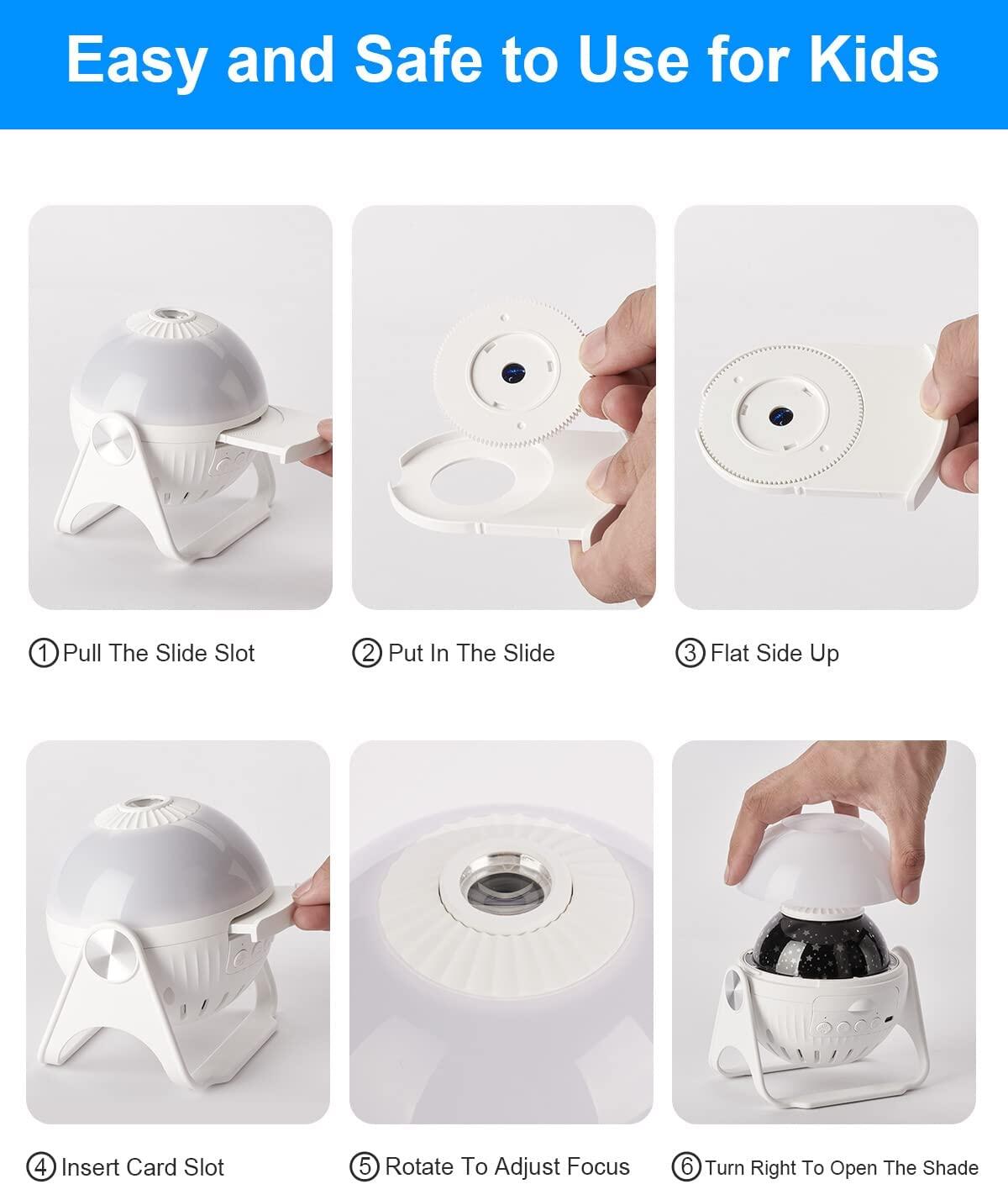 Máy chiếu bầu trời đầy sao, Đèn ngủ Galaxy Night Light Cặp đôi quà tặng Đèn bản đồ có thể xoay 360 độ