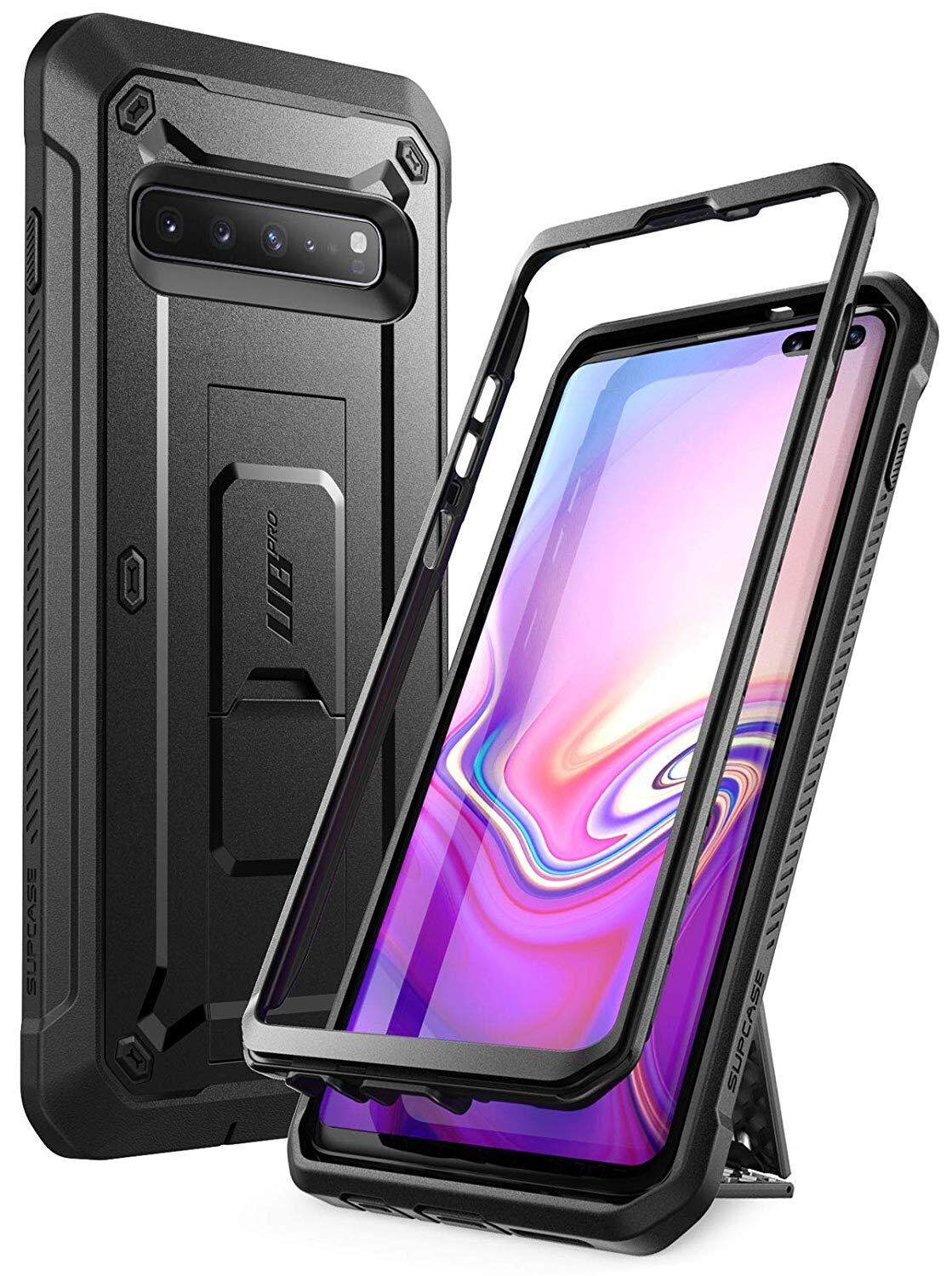 Harga Hp Samsung Galaxy S10 5g Terbaru Juli 2019 3 Galaxy S10 5G Case, sup Case Tubuh Penuh Lapisan Ganda Kasar Sarung & Kickstand Case Tanpa Pelindung Layar untuk Samsung Galaxy S10 5G (2019 Rilis), unicorn Beetle Pro Seri (Hitam)
