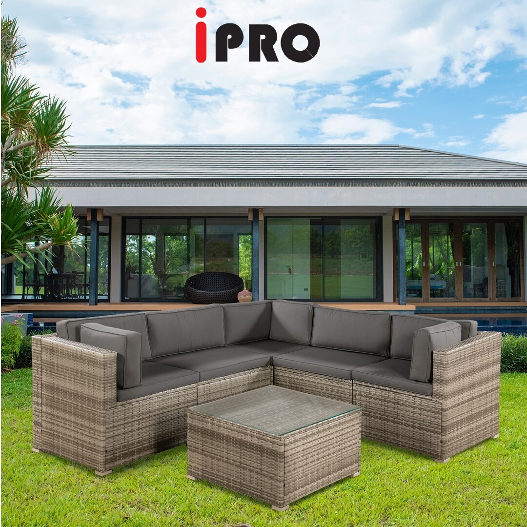 Ipro Rattan Sofa Outdoor Table And Chair Set Seater Balcony Garden Outdoor Sofa Rotan Set Meja