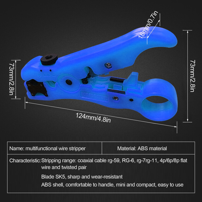Multi-Functional Electric Stripping Pliers Tools Coaxial Cable Wire Pliers Cutter Striper For UTP/STP RG59 RG6 RG7 RG11