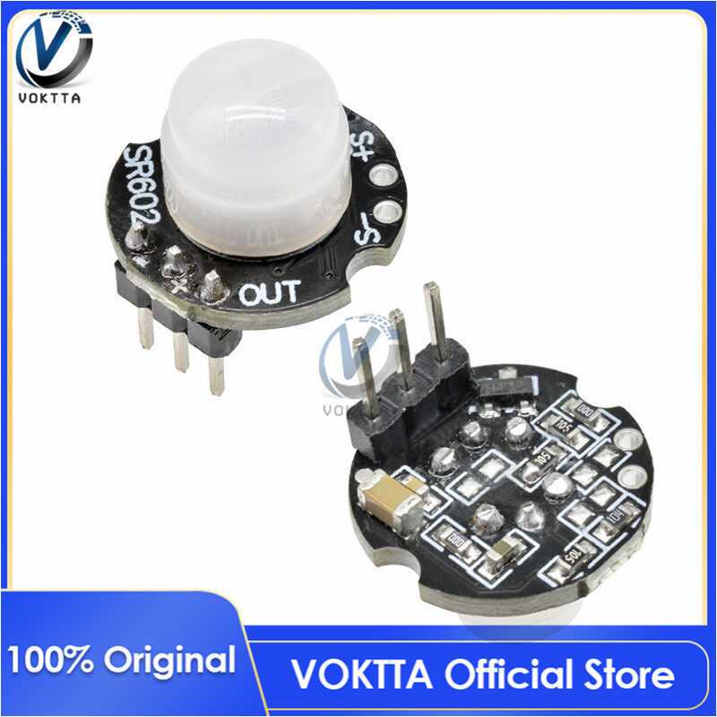 Mô-đun phát hiện cảm biến chuyển động voktta mini sr602 chính hãng, bộ dụng cụ pir hồng ngoại nhiệt điện, máy dò cảm biến cơ thể mô-đun cảm biến người