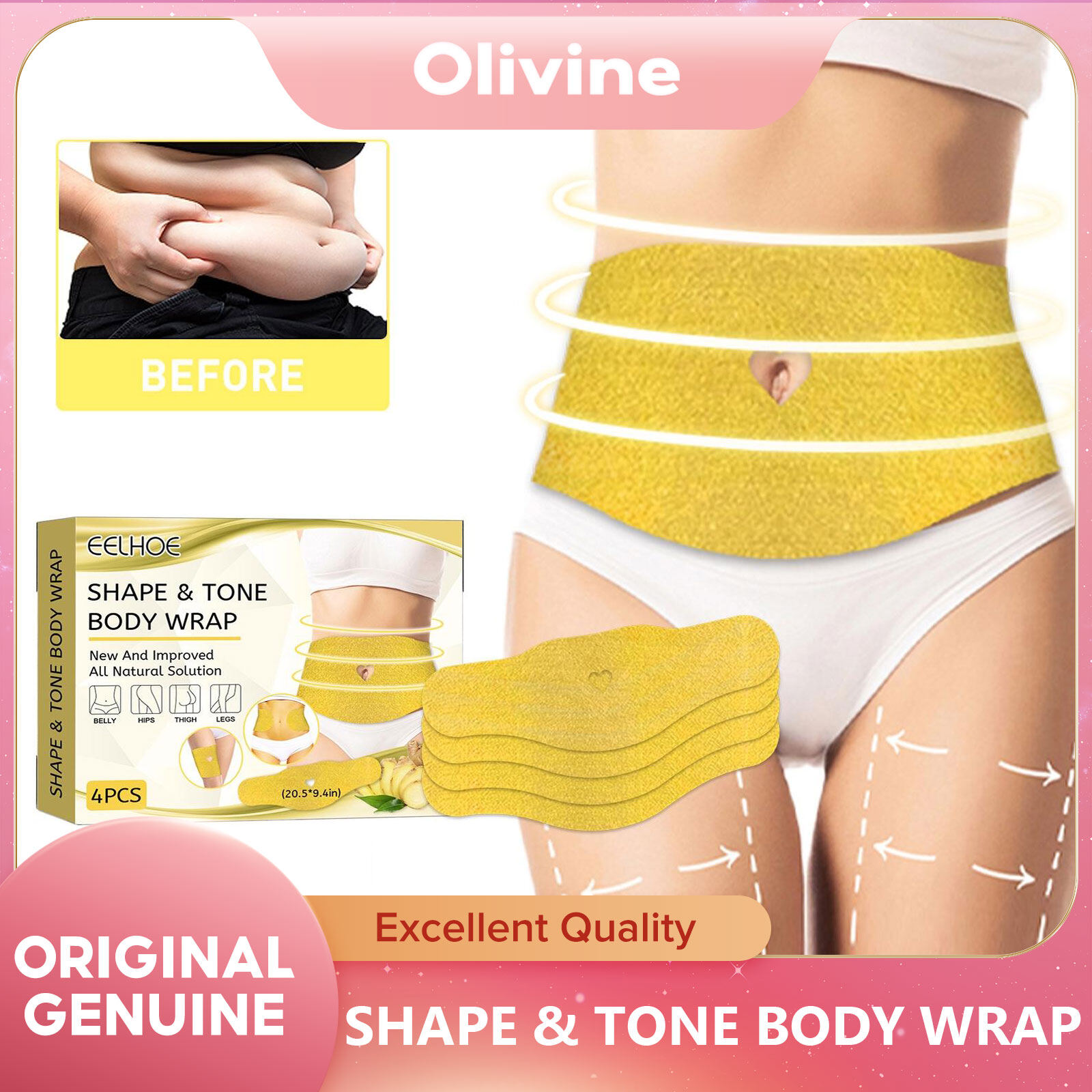 EELHOE Shape and Tone Body Warp Slimming Sticker Fast Burning Weight Lose Body Shaping Health Care Thinner Abdomen Navel Slimming Patch Lose Weight Detox Abdominal Navel Sticker Dampness-Evil Removal Improve Stomach