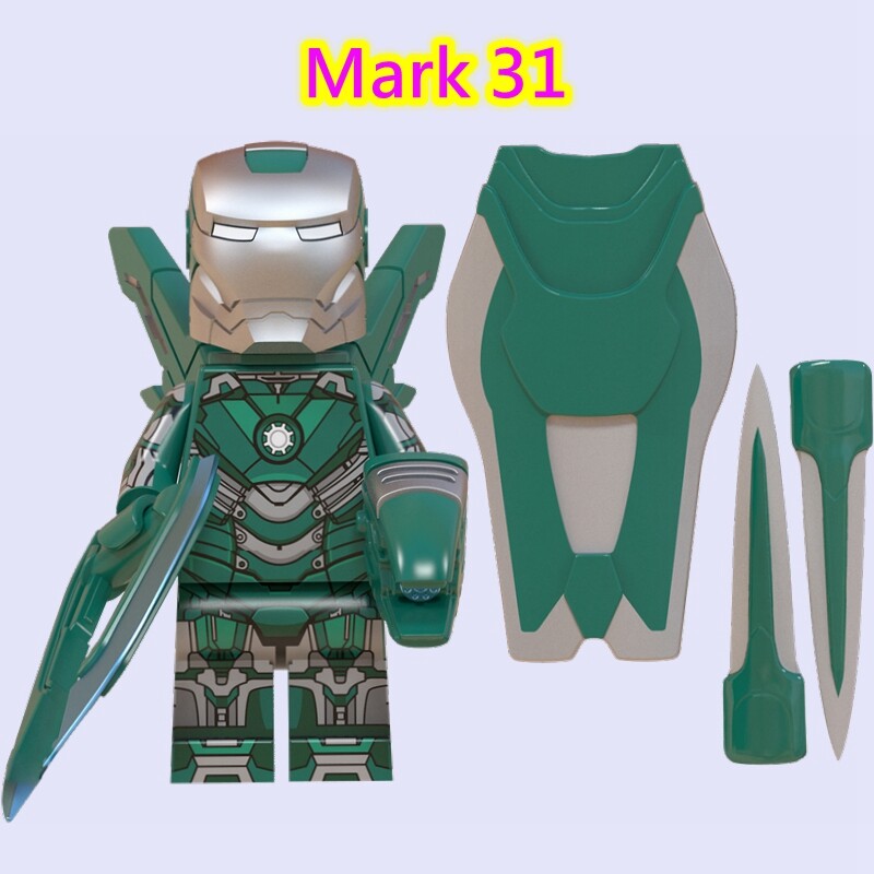 Mark 31 Piston Minifigures Marvel Superhero Iron Man Building Blocks  Birthday Gift Diy Toys For Children | Lazada