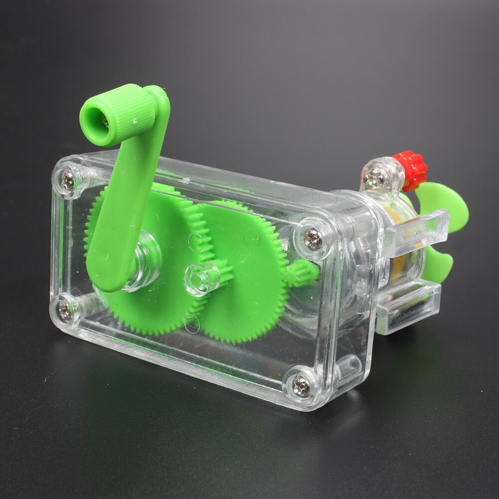 Children DIY Hand Crank DC Generator Model Fan Kit Experiment Kid Education Toy