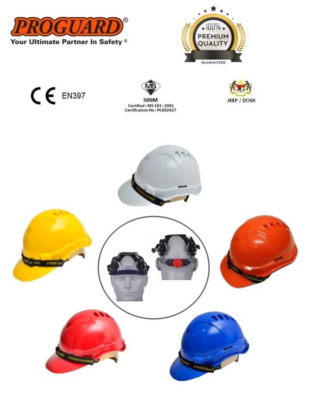 ADVANTAGE II Ventilation ABS Safety Helmet/ Safety Hard Hat with Stealth Lock Ratchet (SIRIM & DOSH Approval) PROGUARD