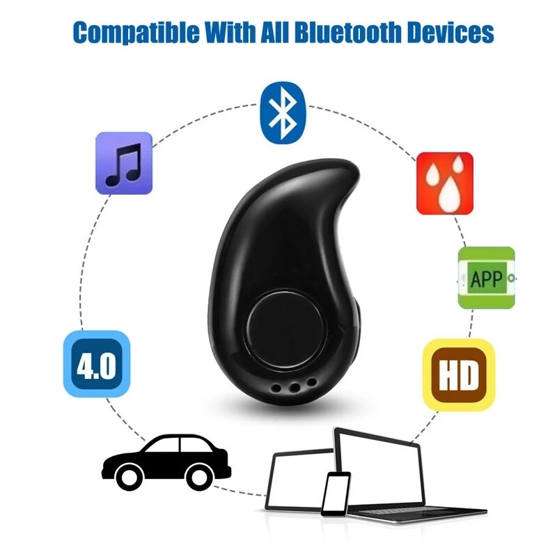 Tai Nghe Bluetooth Âm Nhạc Xe Hơi Âm Thanh Nổi Thể Thao Không Dây Vô Hình Mini Tai Nghe Nhét Trong Tai Tai Nghe Thể Thao Có Mic Cho Android Iphone