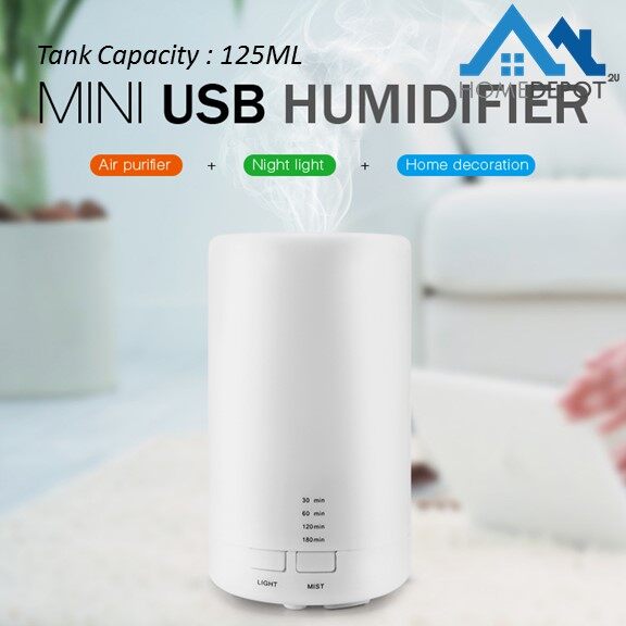 Electric USB Oil Essential Aroma Diffuser Humidifier Air Purifier Mini Home Car