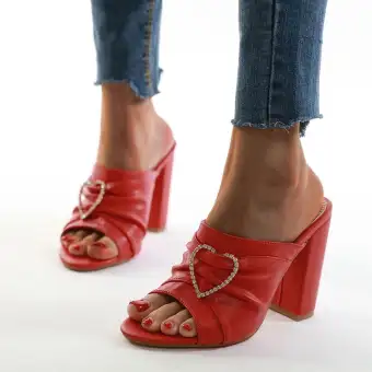 ladies heeled mules