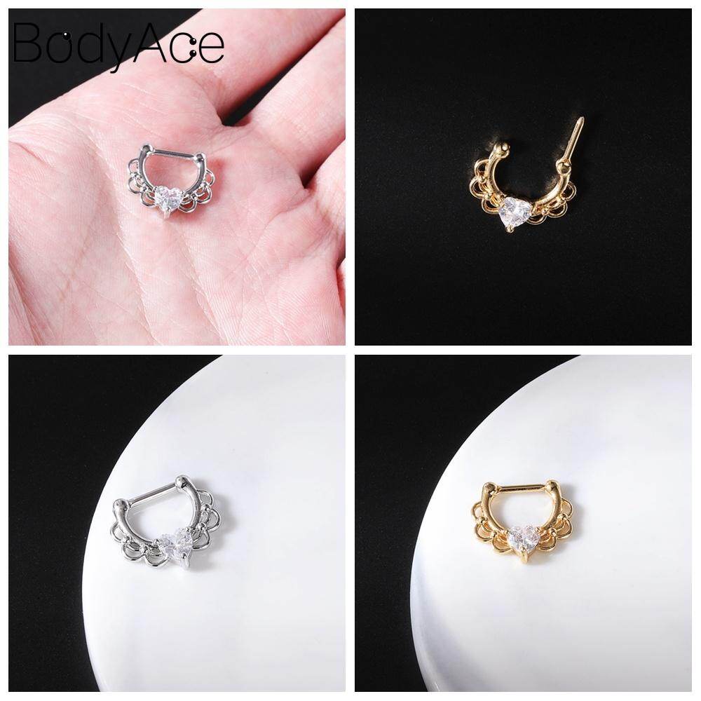 Bodyace 1 chiếc Khuyên tai xoắn ốc hình con ong hình con ong đoạn có khớp nối vòng kín bấm xỏ mũi bằng đồng 10mm