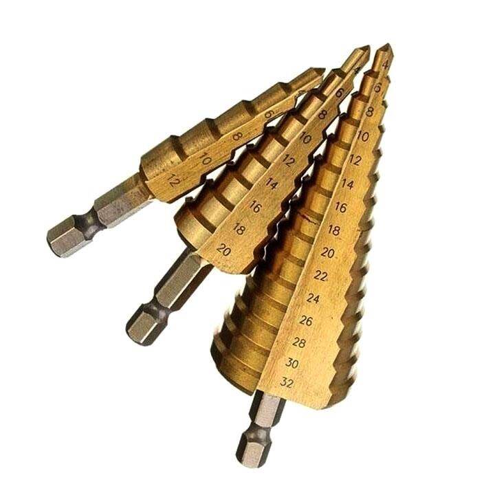 Bộ 3 Mũi Khoan Tháp Chất Lượng Cực Cao Phủ TITANIUM