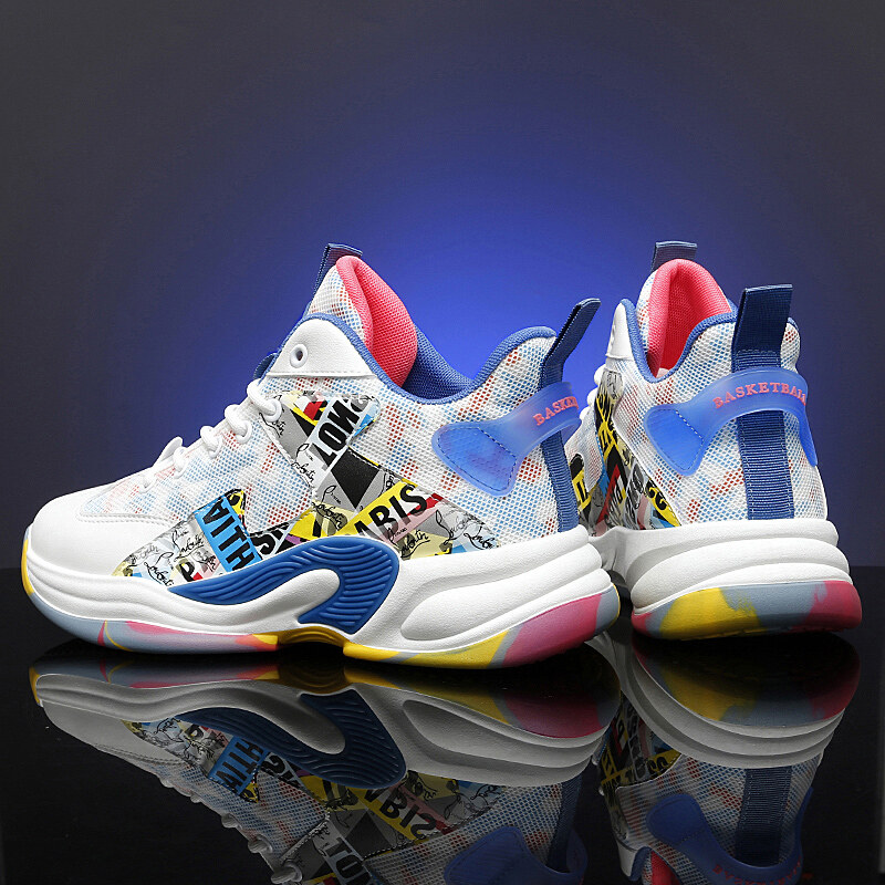 HELONG Basketball Shoes for Men LaceUp High Top Sneakers Mens Retro