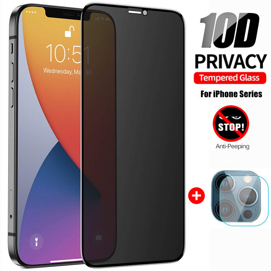 2 in 1 anti-peeping privacy tempered glass+camera lens film for apple iphone 12 13 pro max 12 13 mini full cover screen protector privacy glass for iphone 12 11 pro max iphone x xs xr xsmax 6 s 7 8 plus iphone 14 pro max 14 plus iphone 14 camera protector