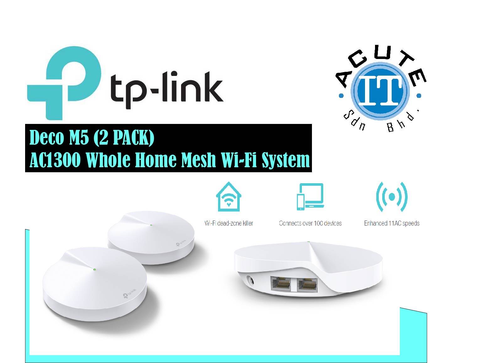 TP-LINK Deco M5 (2 PACKS) AC1300 Whole Home Mesh Wi-Fi System | Lazada