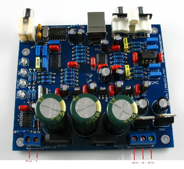 CS8416 CS4398 DAC Decode Board With USB Coaxial 24/192K Decoder AC15V 32K-192K/24BIT Finished Board
