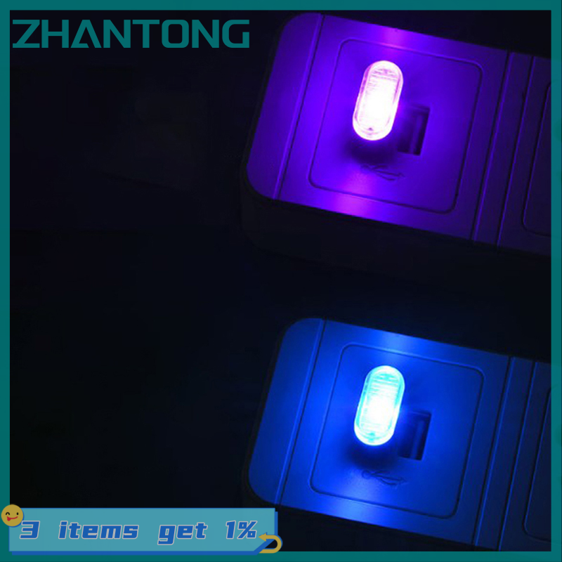 ZHANTONG 1PC USB LED Car Light Auto Interior Atmosphere Light Decorative Lamp