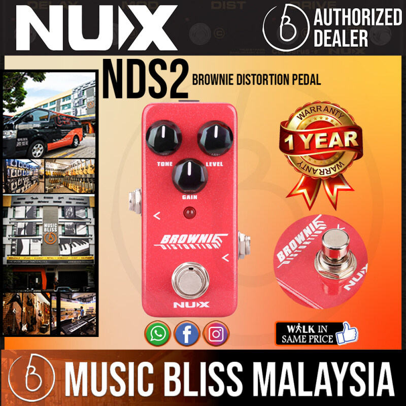 NUX NDS2 Brownie Distortion Pedal (NDS-2) *Crazy Sales Promotion* Malaysia