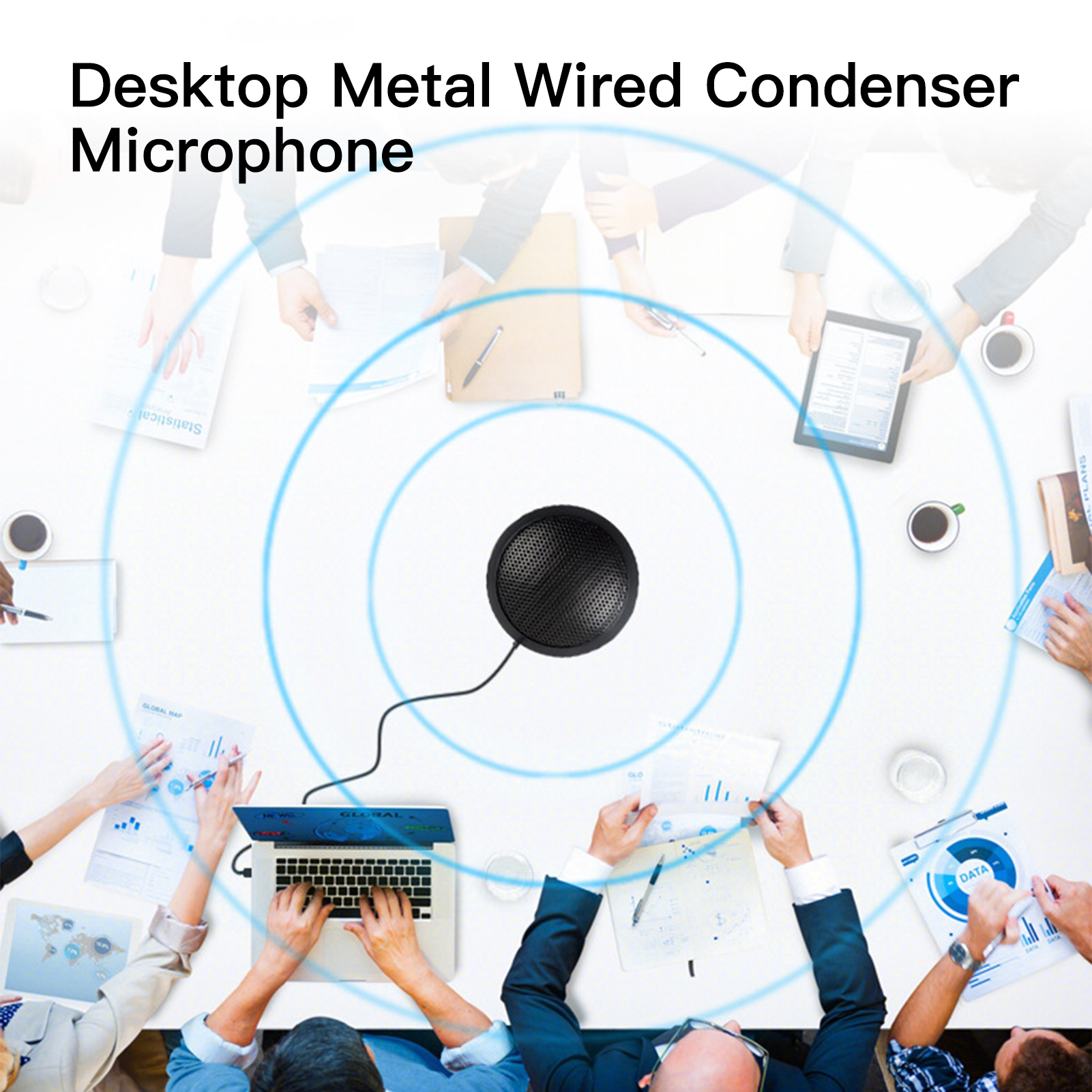 Micro Hội Nghị USB Micro Ngưng Tụ Định Hướng 360 ° Cho Máy Vi Tính Máy Tính Xách Tay Micro Mini Cầm Tay Để Bàn Kim Loại Có Dây Cắm Và Phát Tương Thích Với Windows MacOS Để Quay Video Hội Nghị Trò Chuyện Ghi Âm Chơi Game Trực Tuyến Skype