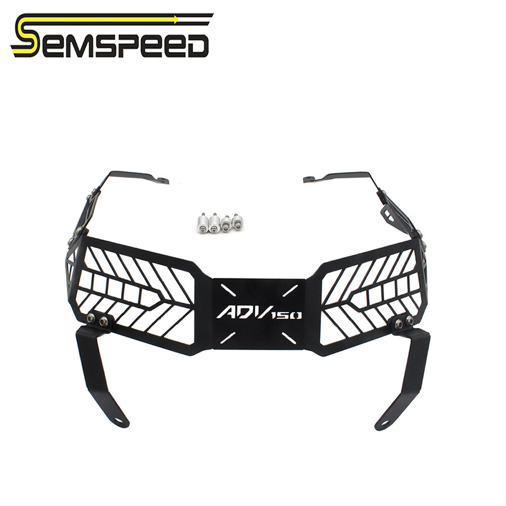 SEMSPEED Motorcycle Headlight Head Light Headlamp Grille Grill Guard Cover For HONDA ADV150 ADV 150 2019-2020 2021 2022