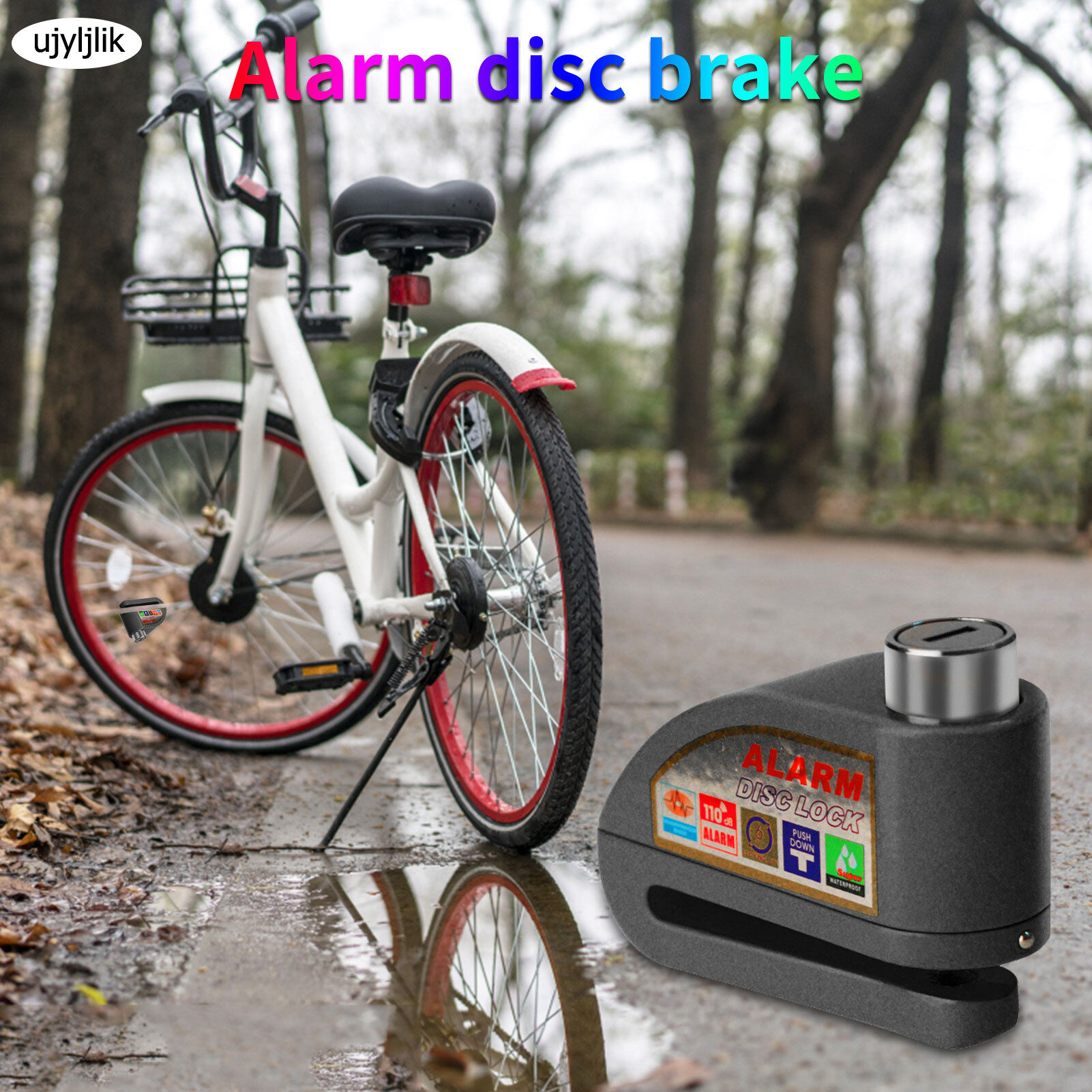 Kryptonite Bike Lock EYPINS Motorcycle Chain Locks With Alarm Disc