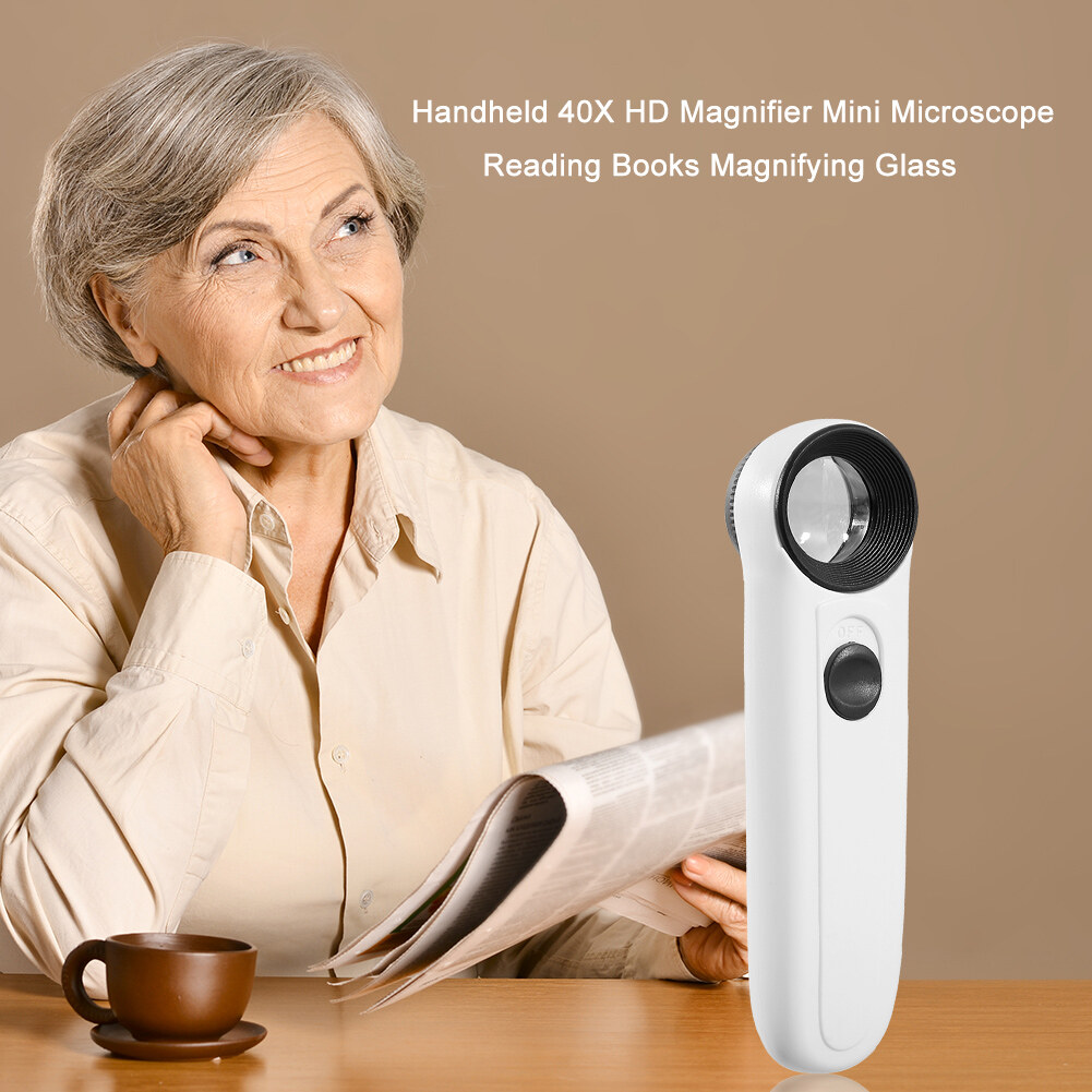 Kính Hiển Vi Mini Cầm Tay 40X HD Đọc Sách, Kính Lúp