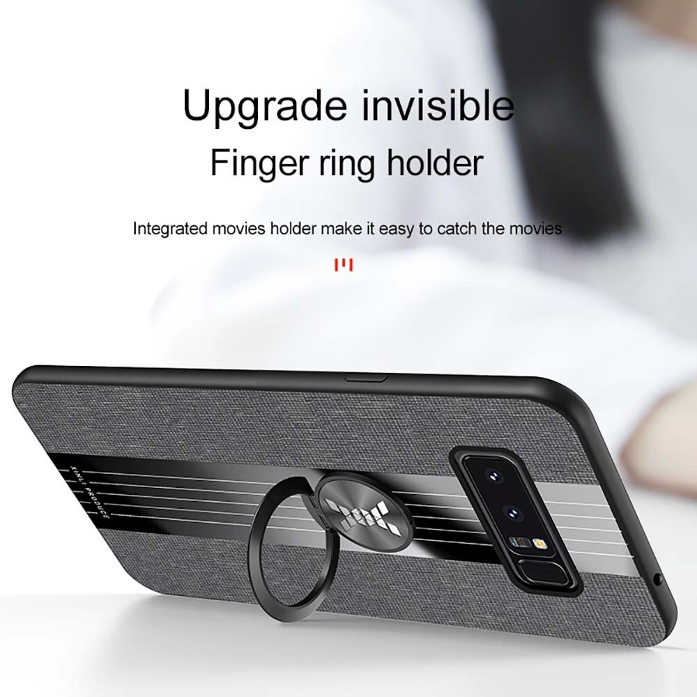 LEEWINDA For Samsung Galaxy Note 8 Phone Case, Leather Armor Cases Ring bracket Cover Shell